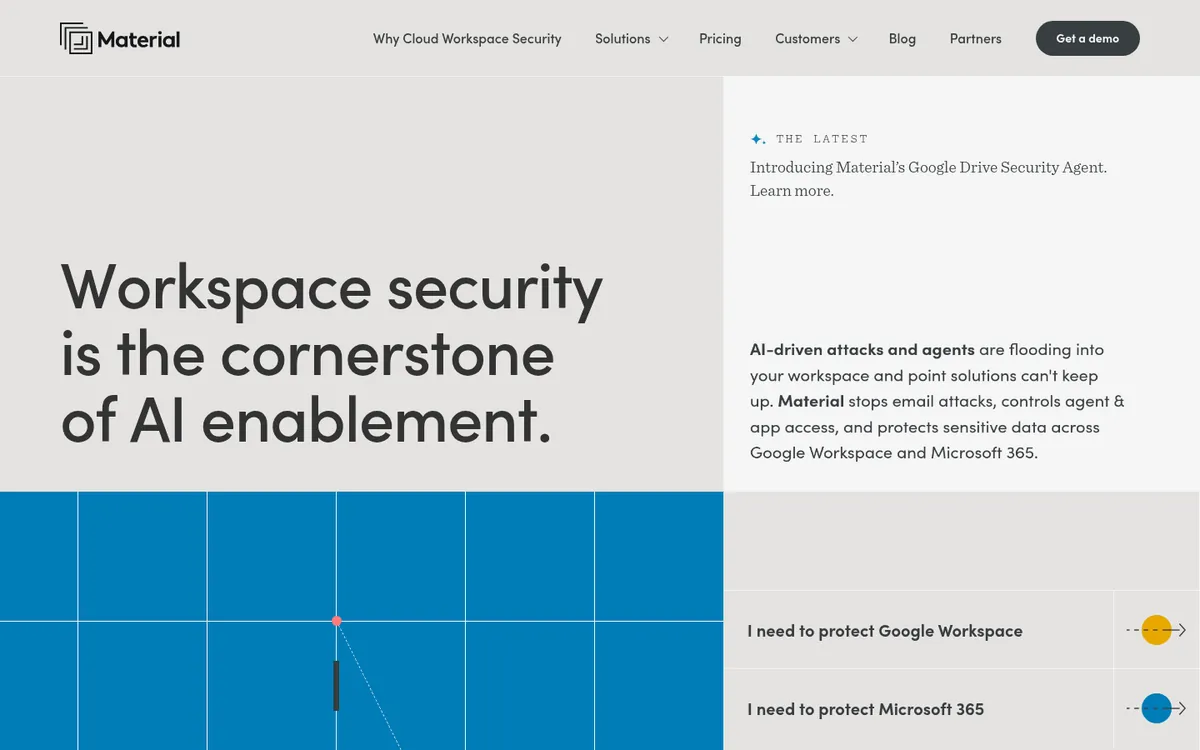 Material Security homepage