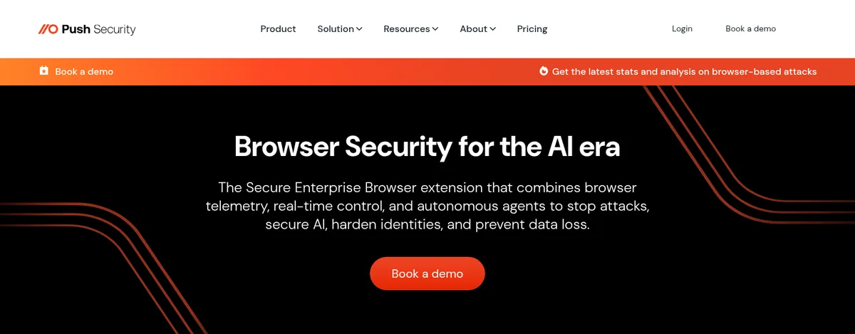 Push Security homepage