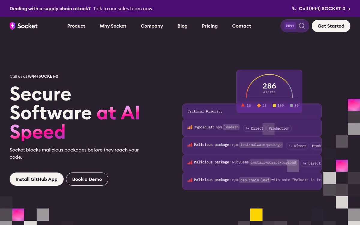 Socket homepage