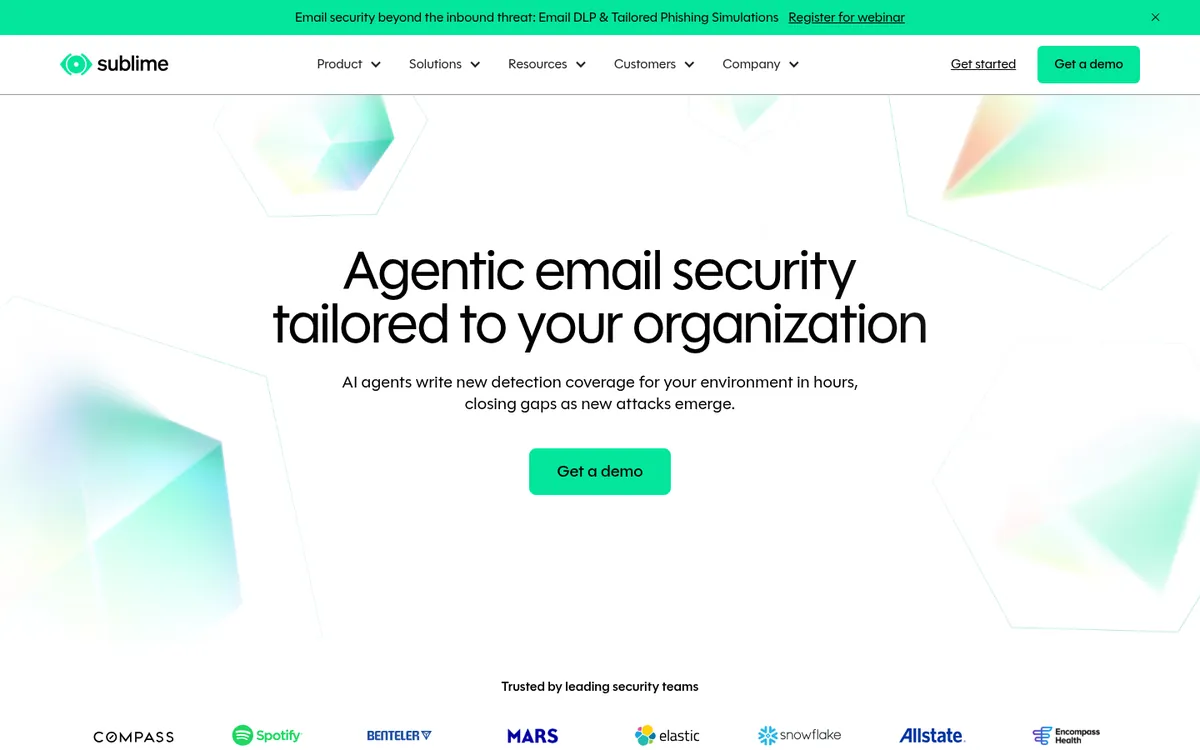 Sublime Security homepage
