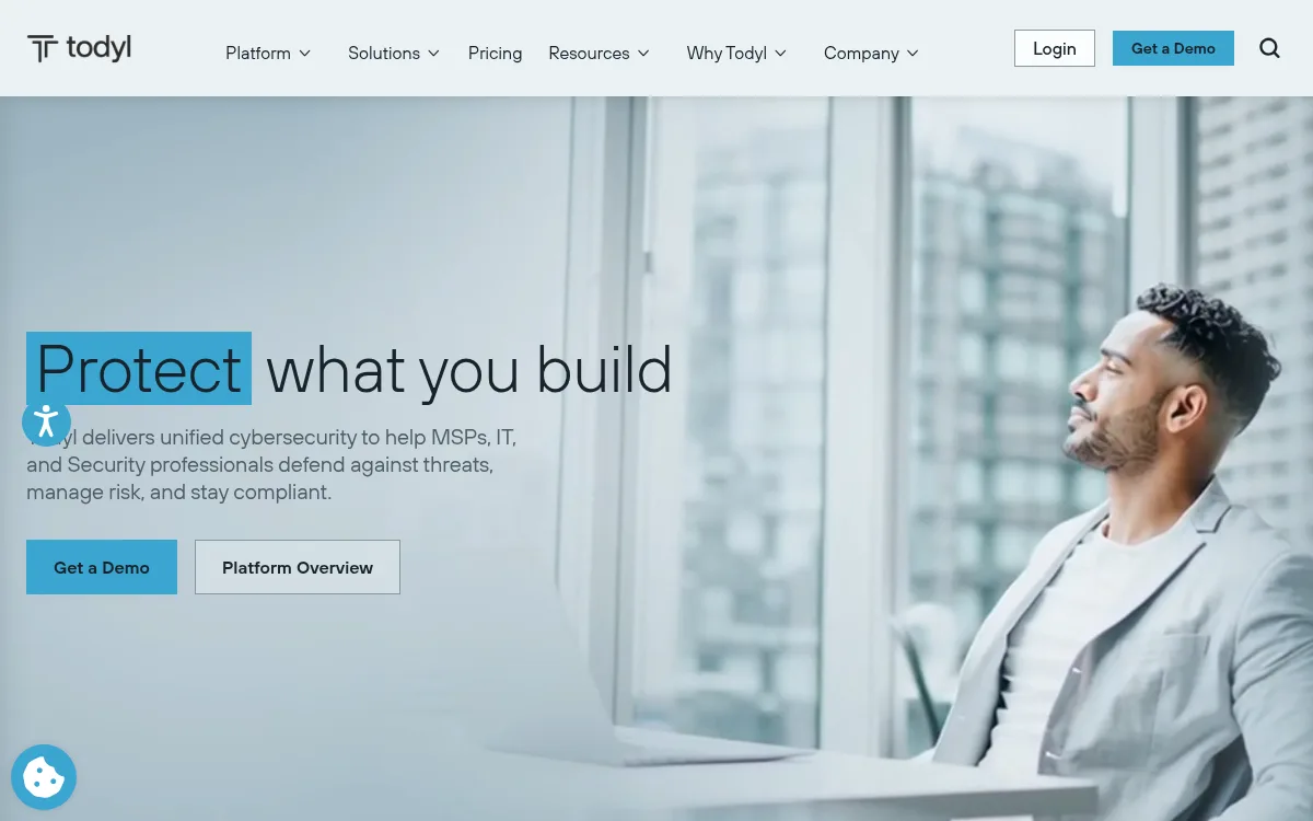 Todyl homepage