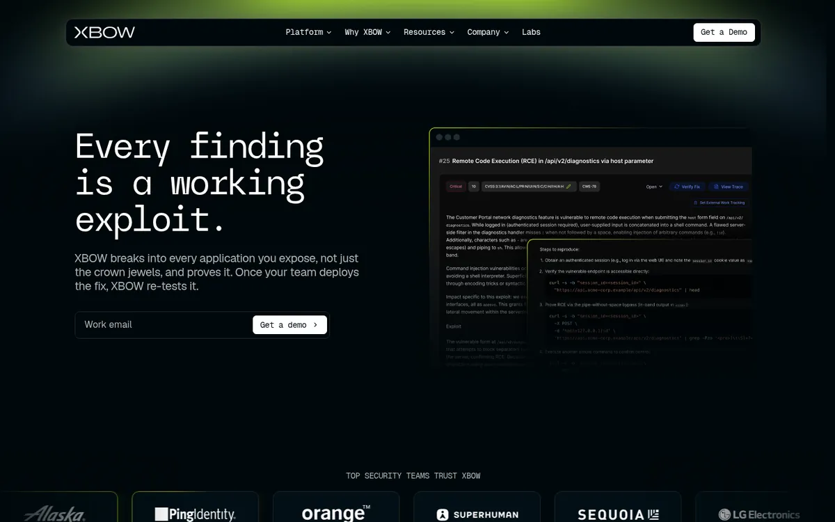 XBOW homepage